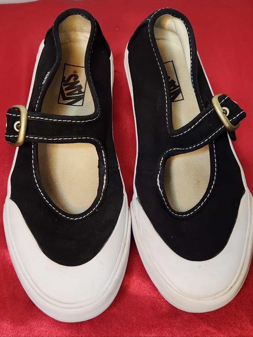 Vans Black Mary Jane Style Slip-On Sneakers